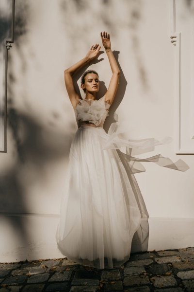 KALINA wedding dress with tulle and organza