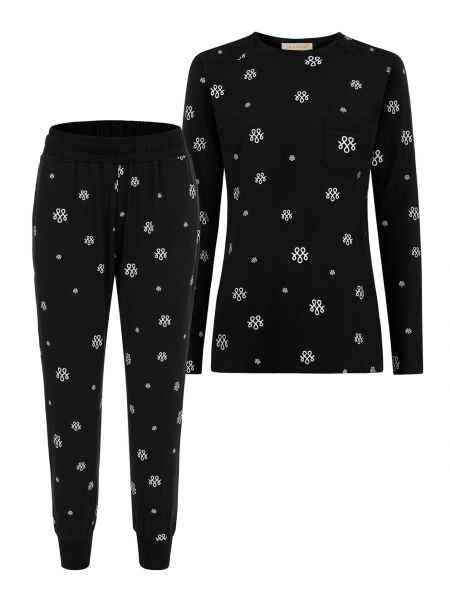 Black pajamas - maxi - you save PLN 29 in the set