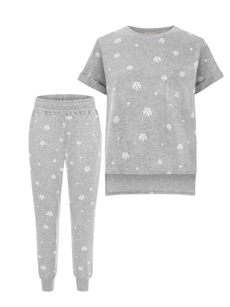 Gray maxi pajamas - you save PLN 29 in the set